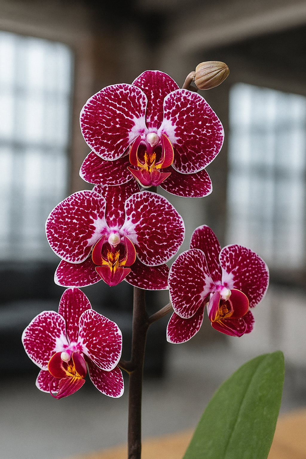 Orquídea mediana Manchas moradas