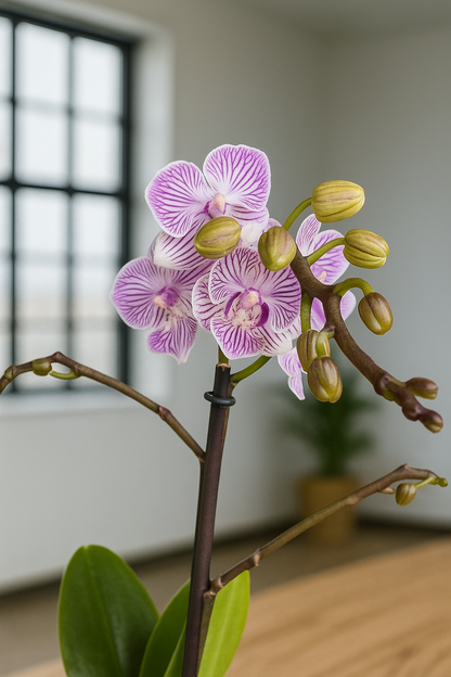 Orquídea mediana Venas Fucsias