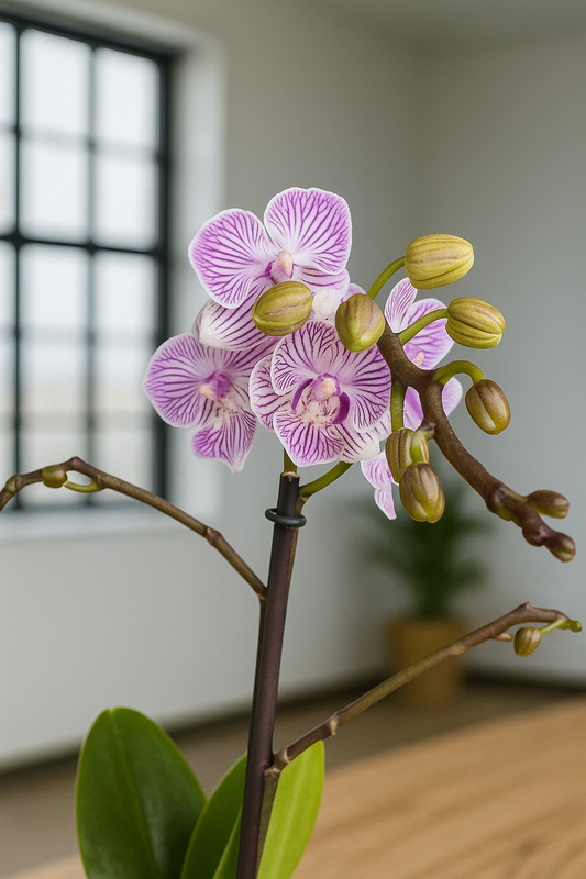 Orquídea mediana Venas Fucsias