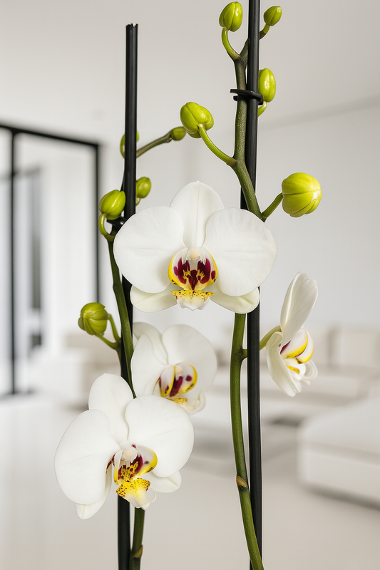 Orquídea Blanca centro morado