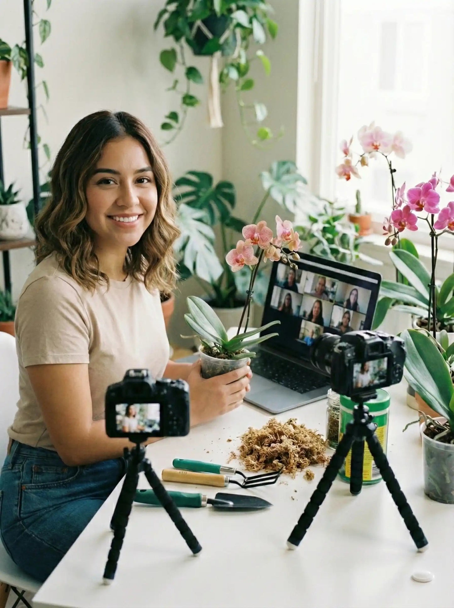 Curso Virtual en VIVO de Orquídeas phalaenopsis + KIT - Orquiterapia