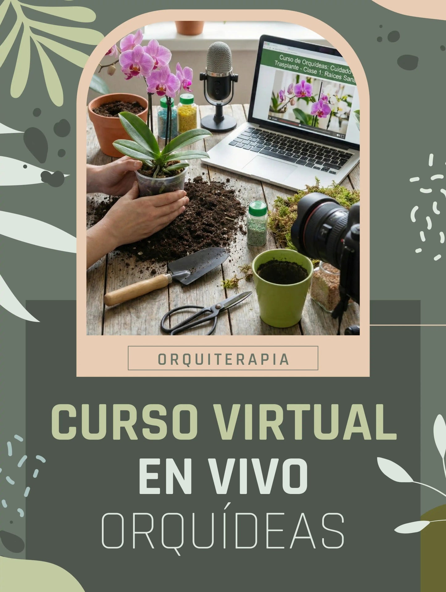 Curso Virtual en VIVO de Orquídeas phalaenopsis + KIT - Orquiterapia
