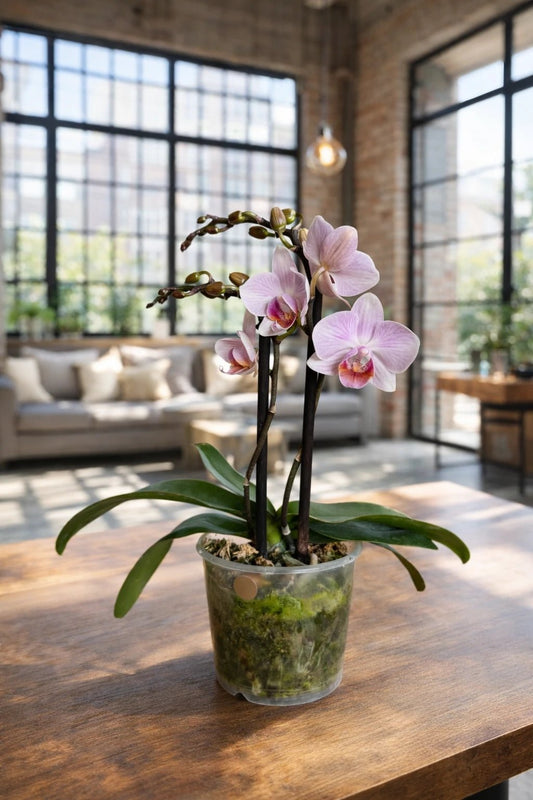 Orquídea Mediana Palo Rosa baja - Orquiterapia